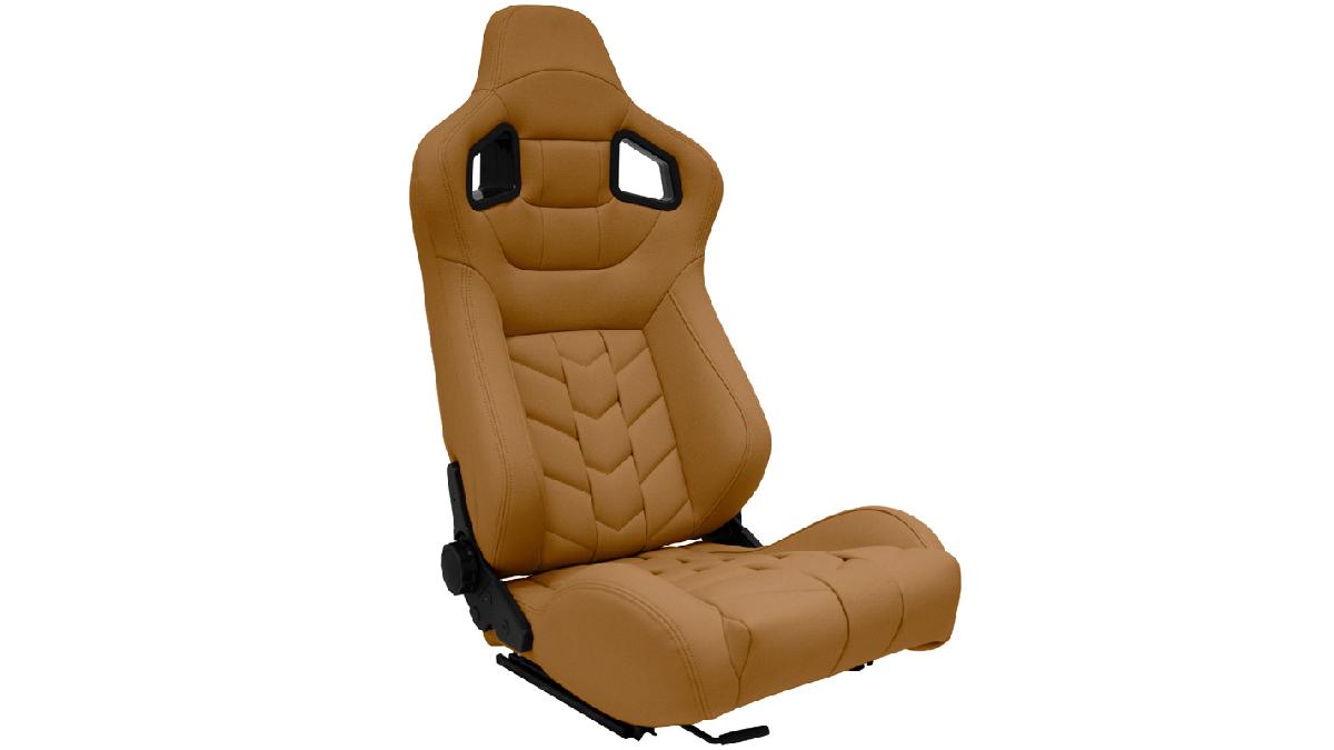 Si%C3%A8ge+baquet+%27GK%27+-+Beige+Simili+Cuir+-+Dossier+r%C3%A9gable+-+incl.+glissi%C3%A8res